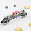 7pcs/set Magnetic Measuring Spoons Set with Leveler Stainless Steel Double-Sided Measuring Spoons Set for Cooking Baking