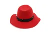 Fashion- Decor Fedora Hats Women Wide Brim Hats Handmade Felt Jazz Cap Ladies Trilby Derby Formal Hats for Female