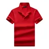 Wholesale free shipping 2020 new fashion brand lapel summer casual men's solid color polo short sleeve polo 100% cotton