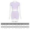 Summer Sport Set Women Two Piece White Crop Top Shorts Yoga Sportsuit Outfit Polyester Fitness Gym Sets14337053