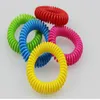 50pcs Mosquito Repellent Bracelet Stretchable Elastic Coil Spiral hand Wrist Band telephone Ring Chain Anti-mosquito bracelet 100