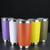 20oz Stainless Steel Tumblers Cups Double Wall Insulated Travel Mug Metal Water Bottle 13 Colors Beer Coffee Mugs With Lid ZZA2307 50Pcs
