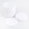 20pcs 500ml White PP Cosmetic Pot air tight jar 176oz scrub containers spoon wide mouth jars w silver rim lids 500g3170501