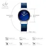 Shengke Blue Wrist Watch Luxury Brand Steel Ladies Quartz Women Watches Relogio Feminino Montre Femme298E