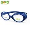 SECG Miopia Ottica Rotonda Occhiali Per Bambini Telaio Solido TR90 Diottrie In Gomma Trasparente Occhiali Per Bambini Flessibile Morbido Eyewear7200840