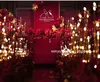 新しいスタイルの結婚式のメタルゴールドの色の照明の花の列スタンドの結婚式のテーブルの中心的な装飾花柄の装飾Senyu0145