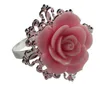 Rose Flower Rhinestone Napkin Ring Serviette Holder Napkin circle buckles For Wedding Banquet Dinner Decor Fashion Accessories Wholesale