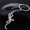 10pcs Gecko Keychain Fashion Casual Animal Key Chains Ring Holder Creative Metal Car Keyfobs Souvenir Promotional Gifts