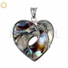 Oceaan strand sieraden paua abalone shell hart hanger regenboog zee shell vrouwen gift 5 stuks
