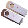 Free Custom Logo100PCS 128MB/256MB/512MB/1GB/2GB/4GB/8GB/16GB Swivel Wood USB Drive 2.0 True Capacity Memory Flash Pendrive Stick