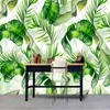 Custom Mural Wallpaper 3D Green Leaf Tropical Plants Wall Painting Living Room TV Sofa Bedroom Home Decor Papel De Parede Sala