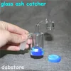 Narghilè di vetro Ash Catcher Catcher Tubi per acqua Bubbler Perc Ashatcher Bong Silicone contenitore di cera del silicone strumento daBer 4mm Quartz Banger
