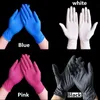 Disposable Latex Nitrile Gloves Black blue white PVC Gloves Beauty Hair Dye Rubber Latex Gloves Experiment Nitrile Tattoo