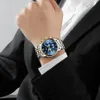 Biden 시계 남자 스포츠 크로노 그래프 망 시계 탑 브랜드 패션 스테인레스 스틸 캐주얼 남성의 손목 시계 방수 cloc
