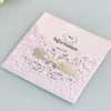 Custom personalized gold Wishmade Hollow wedding invitation Card with envelopes Engagement Marriage Birthday Wedding Suppliers Accessory