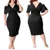 RAISEVERN Fashion Women V Neck Dress Summer Dresses Women 2019 Dresses Woman Party Night Plus Size Elegant Large Size Dress