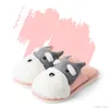 Winter Warm man & women Home slippers Animal dog short plush Slippers female Thermal Soft Cotton indoor shoes Lovers slippers Y200106