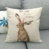 Animal imprimé Coussin Couvre Renard Hérisson Abeille Carlin Chien Lapin Peinture Animaux Coussin Couverture Linge Taie D'oreiller Parti Décor 45 cm FFA3551