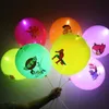 12inch LED Blinkande ballongtecknad Ljusbelysning Ballonger Barntecknadballong med lampa Xmas bröllopsfest dekoration 9styles gga2192