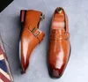 2020 Designer Män Ny Gentleman Spänne Oxfords Skor Bröllopsklänning Homecoming Prom Formal Evening Shoes Sapato Social Masculino