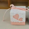 Emballage cadeau 50 pièces boîtes à bonbons de fête de mariage évider conteneurs en papier en forme de coeur cadeaux colorés boîte d'emballage fournitures1