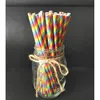 500pcs Rainbow Paper Straws Biodegable Paper Scoom для сока для сок.