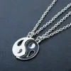 Amicizia per sempre Yin Yang regalo Trendy Men Best Friend Women Unisex gioielli Bagua Tai Chi collana pendente nero bianco