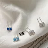 100% 925 Sterling Silver Örhängen för Kvinnor Ny Enkel Mini Round CZ Zircon Opal Stud Örhängen Bröllop Förlovningsgåvor