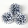 Retro Chrysanthemum Artificial Silk Flowers Head For Home Wedding Party Decoration Wreath Scrapbooking Fake Flowers White
