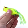 Rubber Ray Frog Popper Köder 14g 7cm Topwater Fishing Lebensechter Frosch Hohlkörper Weiche Köder Blackfish Künstlicher Köder273Q