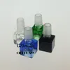 Square Colorful Thick male 18.8mm bowls Glass bowl for glass water pipe glass heady bong smoking accessory Hookahs Shisha