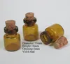1000 x 0,6 ml Mini bouteille en verre ambré avec liège en bois 0,6 cc Petits flacons d'échantillons en verre 13 mm * 18 mm * 6 mm Stockage souhaitant des conteneurs
