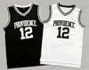 إله جديد Shammgod #12 Providence Men كرة السلة Jersey Black White Stitiched College College Jerseys