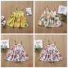 Mädchen Kleider Kinder Blumenmuster Kleid Sommer Hosenträger Kleider Kind Niedliche Prinzessin Kleid Sommerkleid Lässige Soft Sling Kleider BYP550