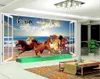 Papel tapiz 3D personalizado caballo al éxito ocho caballos Pentium 3D sala de estar dormitorio Fondo decoración de pared Mural papel tapiz