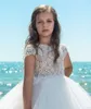 Aplikacja Długość podłogi Zmęczona spódnica Bez rękawów Cute Flower Girl Dresses Custom Made Kids Formal Wear