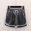 Mulheres ao ar livre corredores sorts verão seda slim praia designer casual calças de egde shorts hot shorts calças com bolso zza314