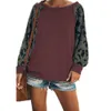 T-Shirt Explosion models autumn women sleeve camouflage waffle shirt leopard t-shirt, support mixed batch