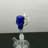 Rökande rör mini Hookah Glass Bongs färgglad metallform Ny färgglad skelett fotbollsglaspanna
