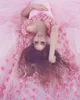 2020 Luxe Roze Arabische Baljurk Quinceanera Dress Off Shoulder 3D Flowers Puffy Chapel Train Sweet 16 Tule Party Prom Avondjurken Slijtage