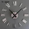 Wall Clock Large Size Wall Clocks Modern Design Sticker 3D DIY Big Watch Luxury For Living Room Home Decor Roman Numerals New Y200110