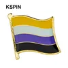 Asexual Emblemas Bandeira Emblema Bandeira Lapal Pin Na Mochila Pinos Para Roupas XY0137