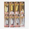 Nieuwe aankomst Visserij Lure Pailletten Bait Gold Silver Hook Metalen Lepel Lure met veren 5G 10G 15G 20G 28G MIX -stijlen 5 -stks/set