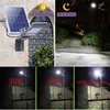 Luzes solares LED holofotes de segurança ao ar livre luzes de rua solares IP66 à prova d'água Auto-indução Luzes de inundação solar para jardim de gramado