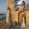 Lian Rokman robes de mariée sirène avec manches longues 2020 dentelle appliques balayage train robe de mariée de plage sur mesure robe de soirée occidentale