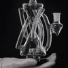 Cam Bong Recycler Oil Teçhizat Balmumu Su Borusu Başlığı Klein Bongs Nargile Dab Rigs Borular Ile 14mm Kase PERC Bipbler Cyclone Beaker