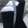 choucong classic White Gold Filled Flower bracelets 5A Zircon cz Silver Colors Wedding bracelet for women Fashion Jewerly6747531