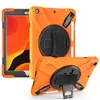 For iPad 10.2 7th PRO Rugged Impact Armor Rubber Tablet PC Case Heavy Duty ShockProof Shoulder Strap Touch Pen Slot Defender Bags