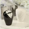 2019 mariée et le marié en céramique salière poivrière faveur de mariage (ensemble de 2) pour les cadeaux de fête de mariage faveurs fournitures livraison gratuite