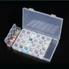 NAT010 28 emplacements de rangement en plastique Boîte vide pour Nail Art strass de bijoux Perles Conteneur pour Case